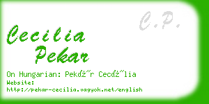 cecilia pekar business card